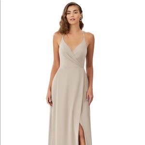 Azazie Davis Taupe dress